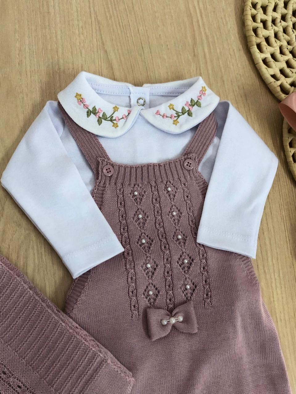 Saída Maternidade Tricot Maria Carolina