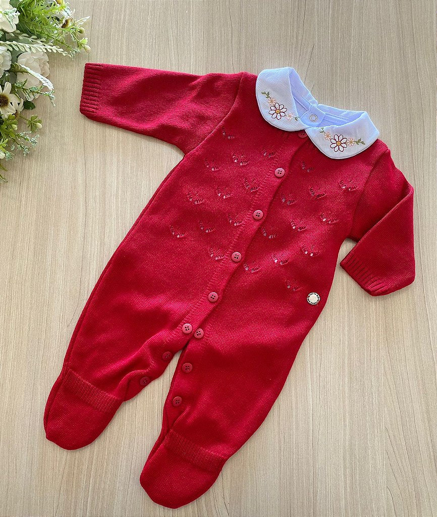Macacão Bebê Tricot Margarida