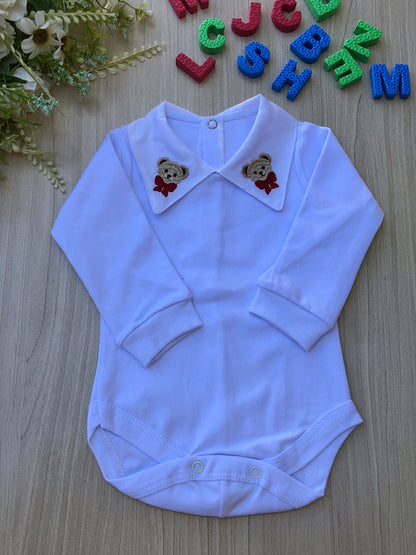 Body Bebê Urso Gravata