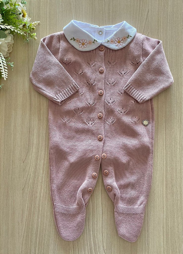 Macacão Bebê Tricot Margarida