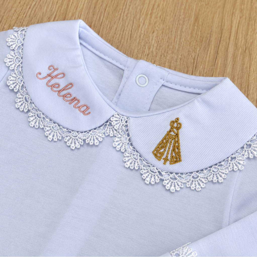 Body Bebê Nossa Senhora Dourada Personalizado