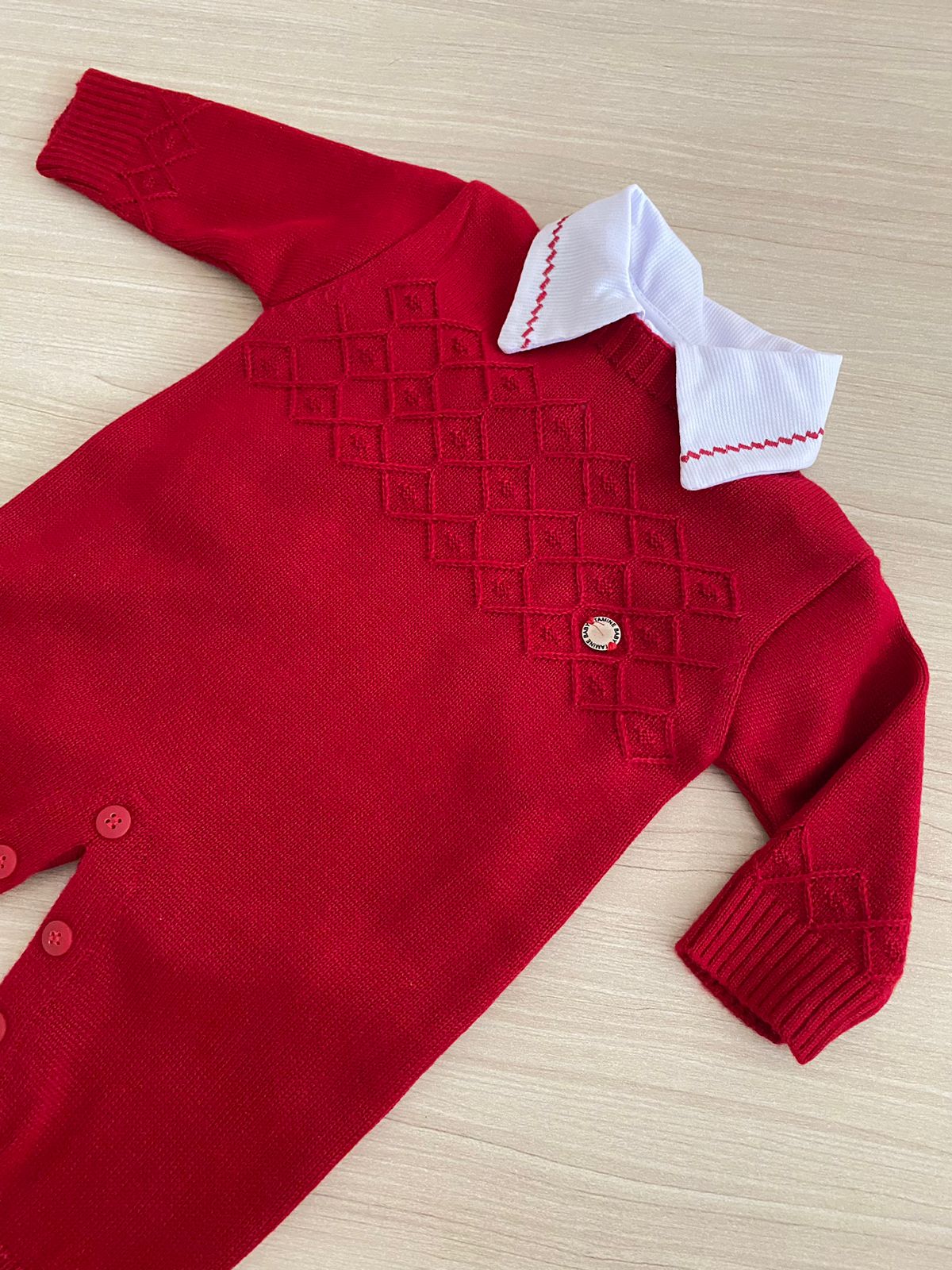 Macacão Bebê Tricot Charles