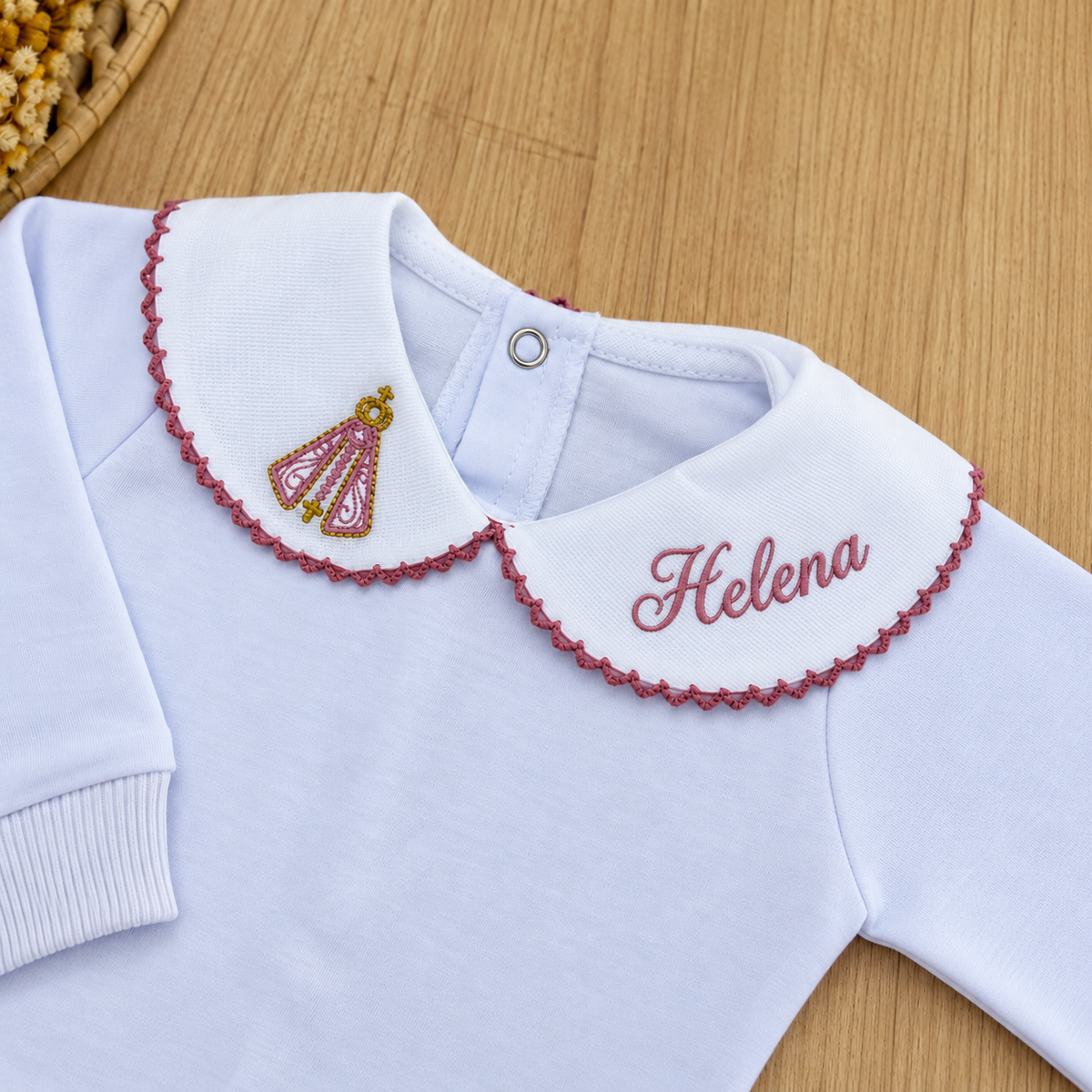 Body Bebê Nossa Senhora Batizado Personalizado