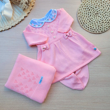 Saída Maternidade Tricot Rococo
