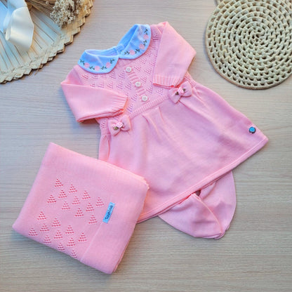Saída Maternidade Tricot Rococo