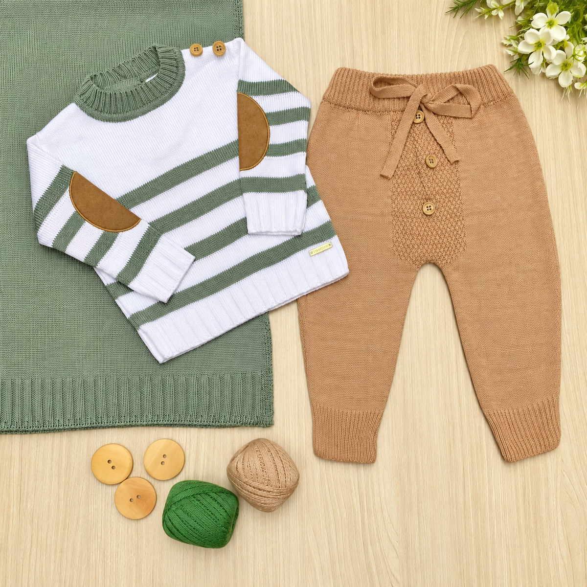Saída Maternidade Tricot Ethan