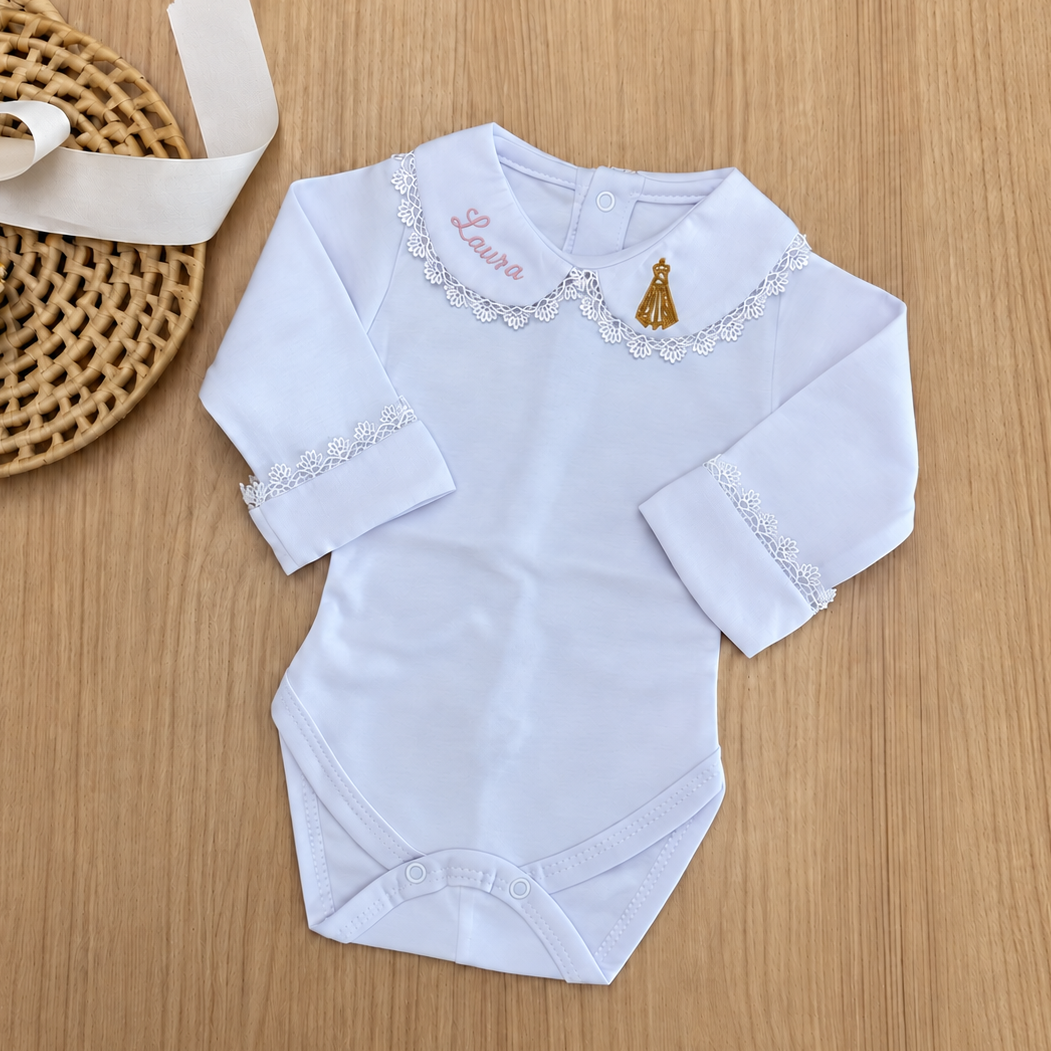 Body Bebê Nossa Senhora Dourada Personalizado