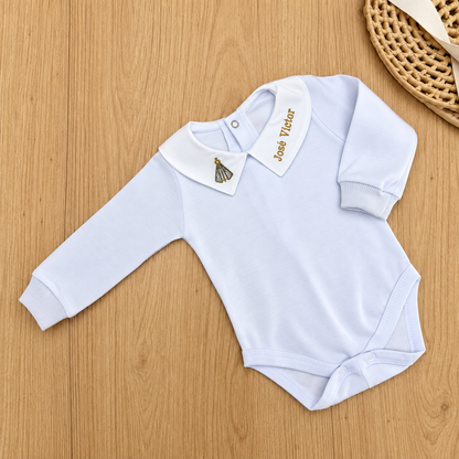 Body Bebê Nossa Senhora Batizado Personalizado