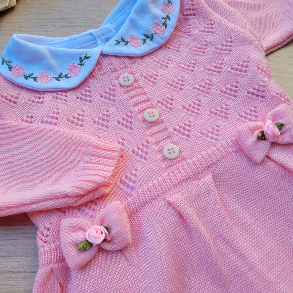 Saída Maternidade Tricot Rococo