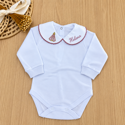 Body Bebê Nossa Senhora Batizado Personalizado