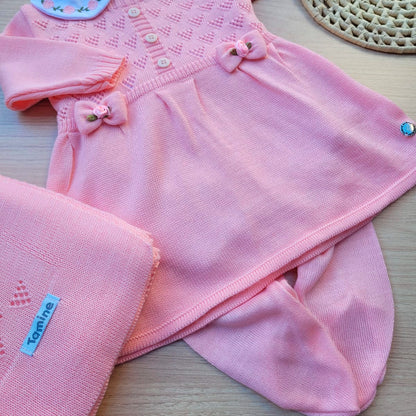 Saída Maternidade Tricot Rococo
