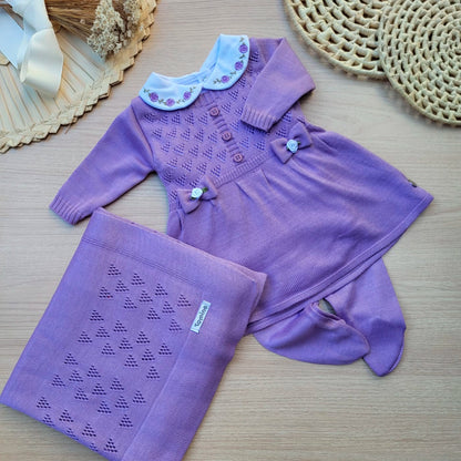 Saída Maternidade Tricot Rococo