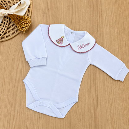 Body Bebê Nossa Senhora Batizado Personalizado