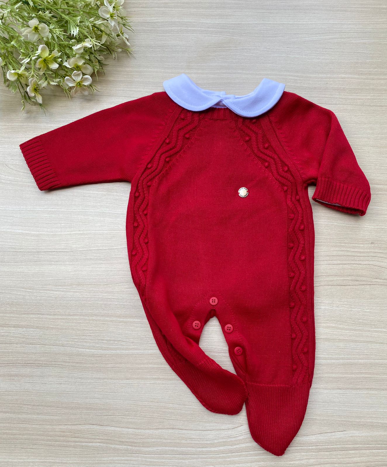 Macacão Bebê Tricot Bolotas
