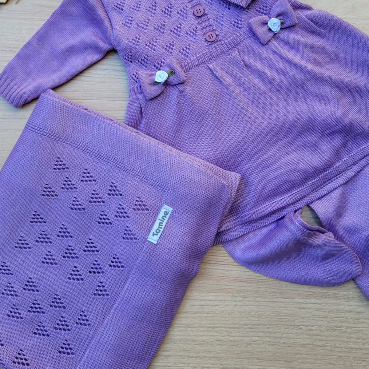 Saída Maternidade Tricot Rococo