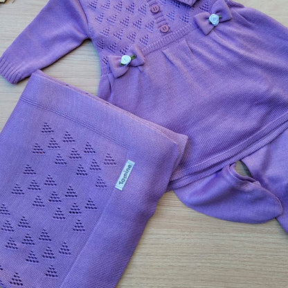 Saída Maternidade Tricot Rococo