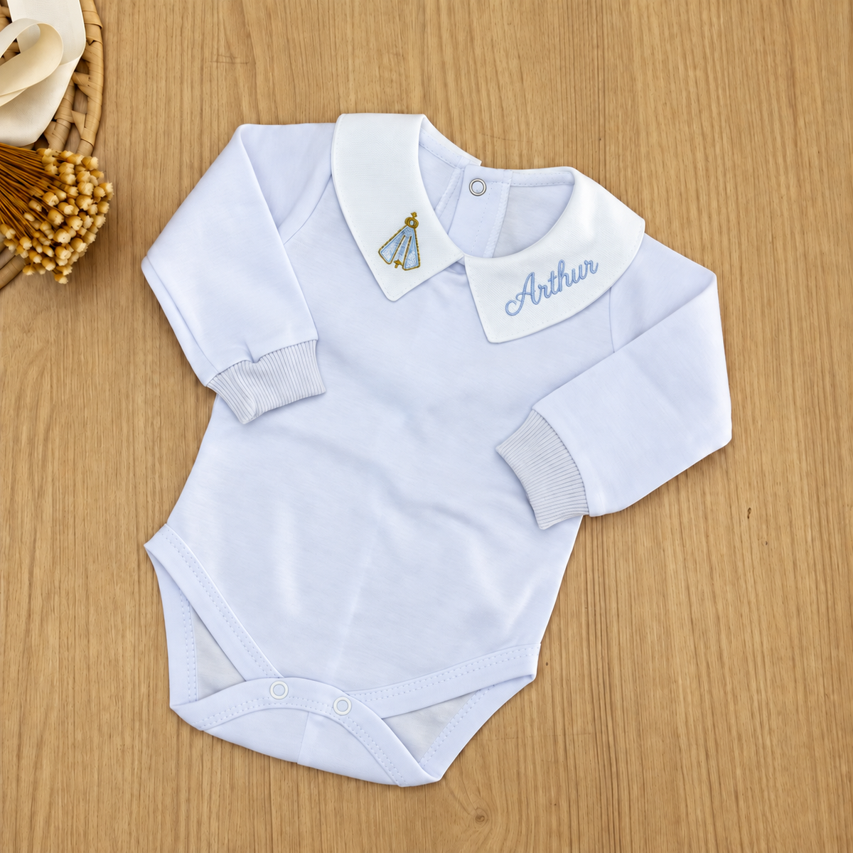 Body Bebê Nossa Senhora Batizado Personalizado