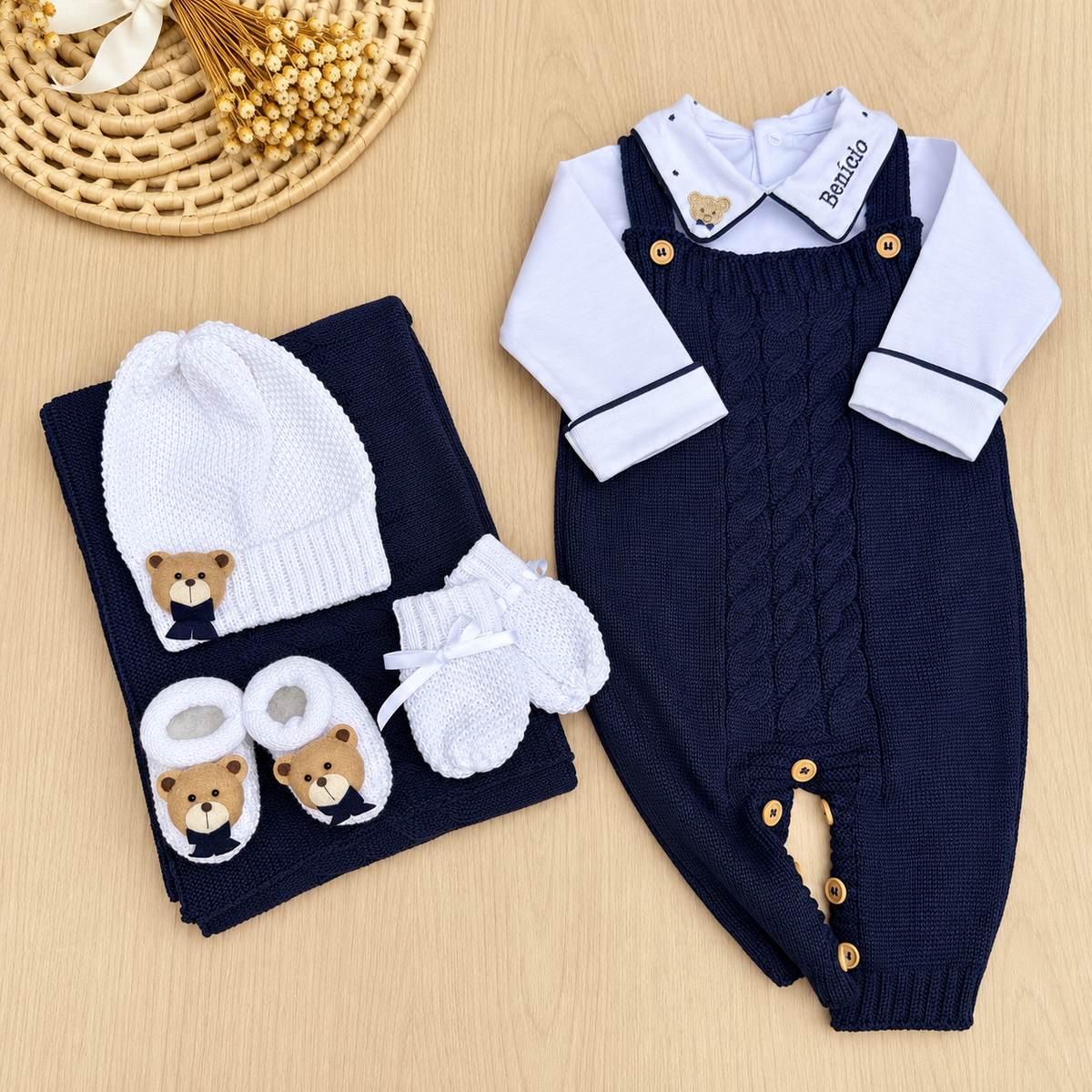 Saída Maternidade Tricot Theo Personalizado