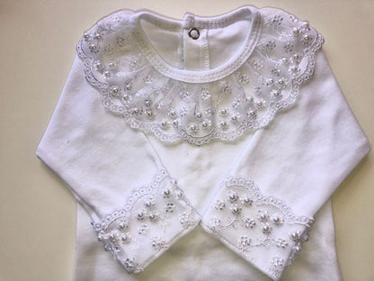 Body Bebê Renda Pérola