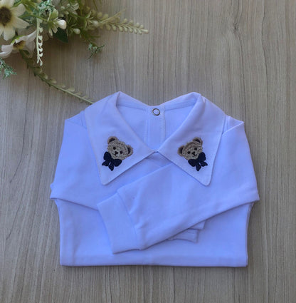 Body Bebê Urso Gravata