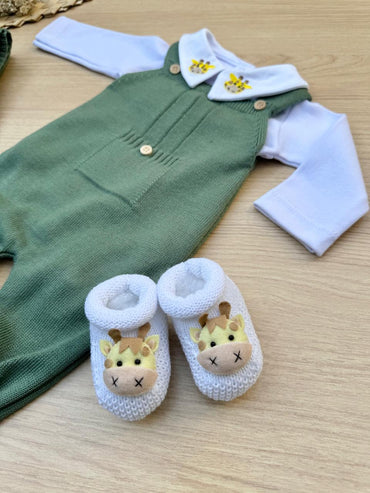 Saída Maternidade Tricot Girafa