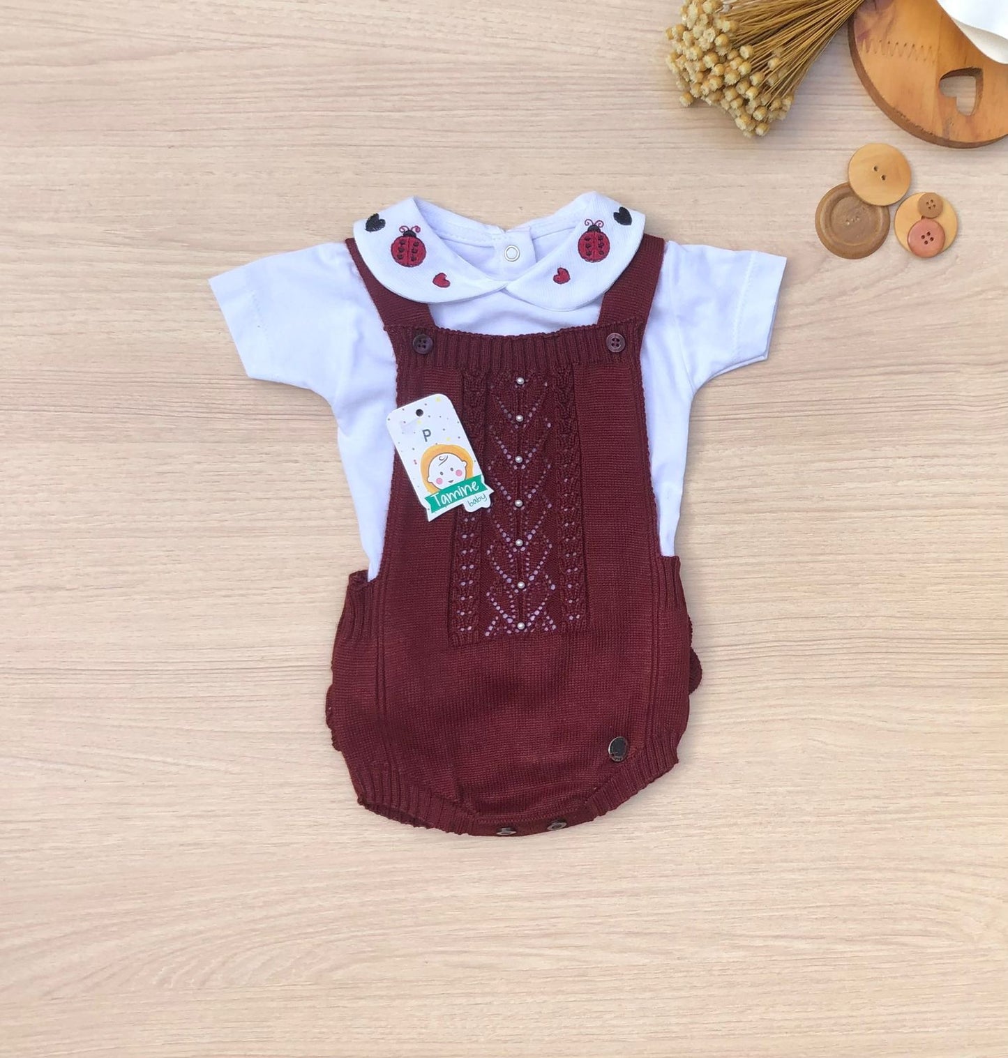 Romper Bebê Tricot Flora