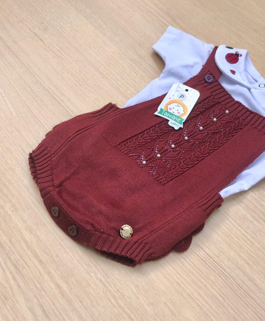 Romper Bebê Tricot Flora
