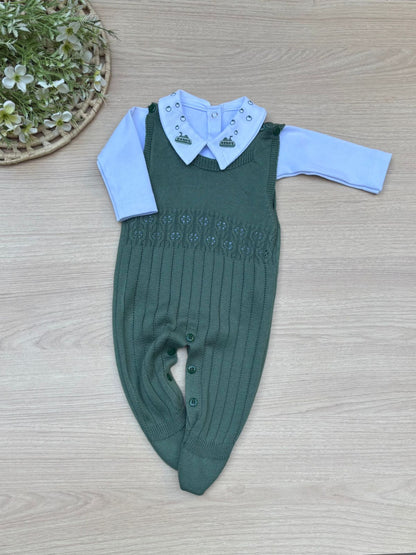 Macacão Bebê Tricot Joca