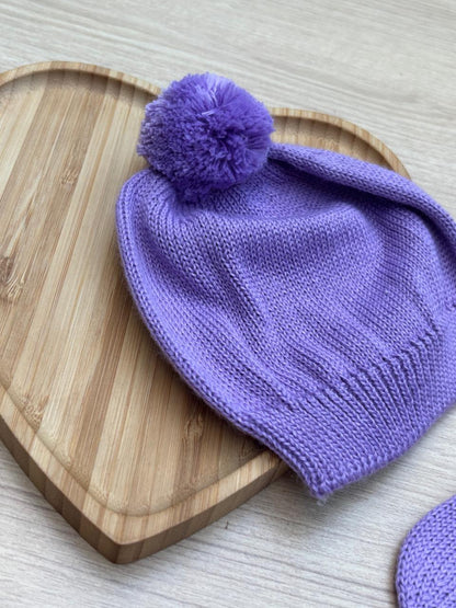 Touca Luva Sapatinho Bebê Tricot Pérola