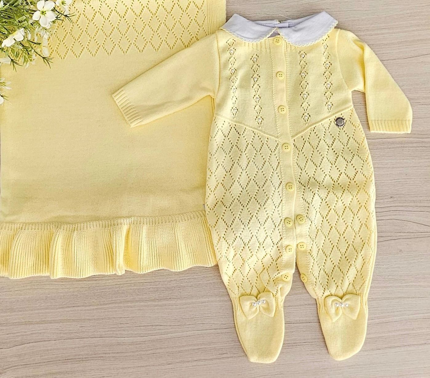 Saída Maternidade Tricot Lila