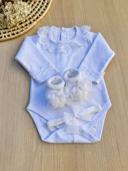 Body Bebê Renda Curta