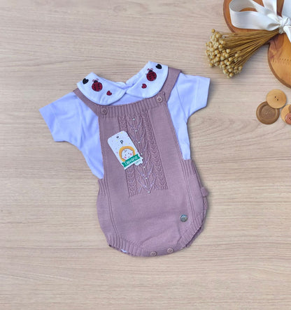 Romper Bebê Tricot Flora