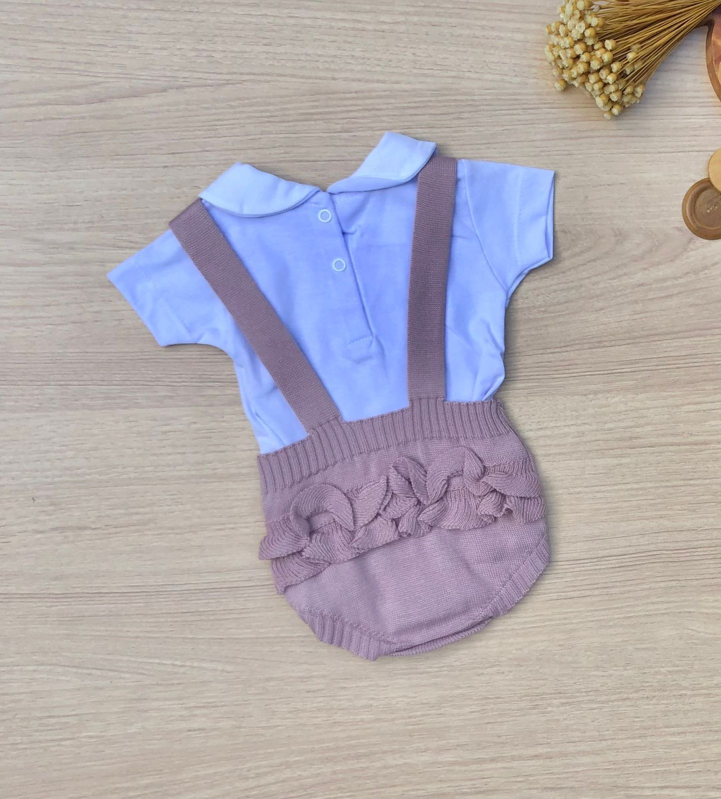 Romper Bebê Tricot Flora