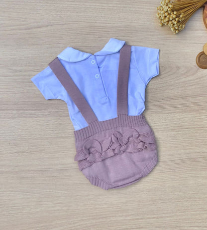 Romper Bebê Tricot Flora