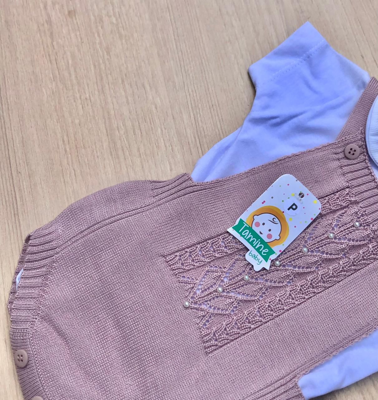 Romper Bebê Tricot Flora