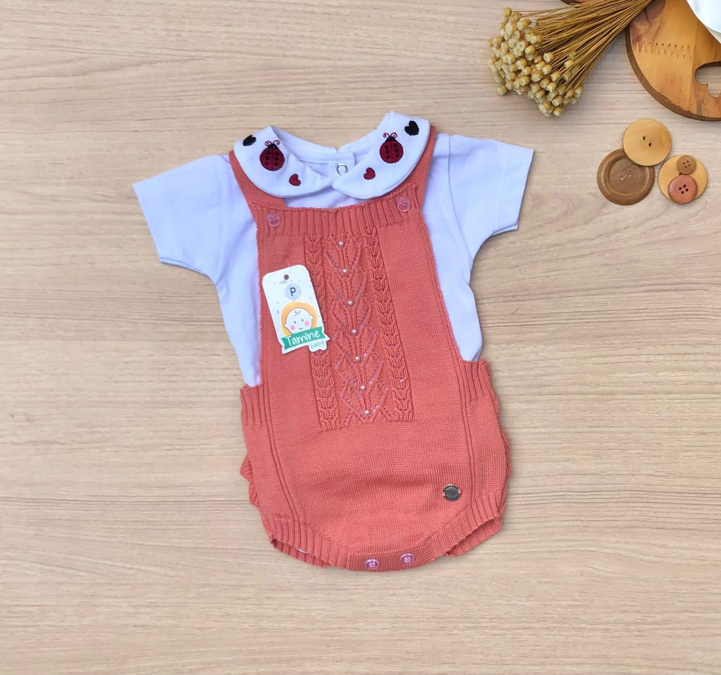Romper Bebê Tricot Flora