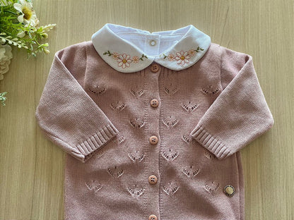 Macacão Bebê Tricot Margarida