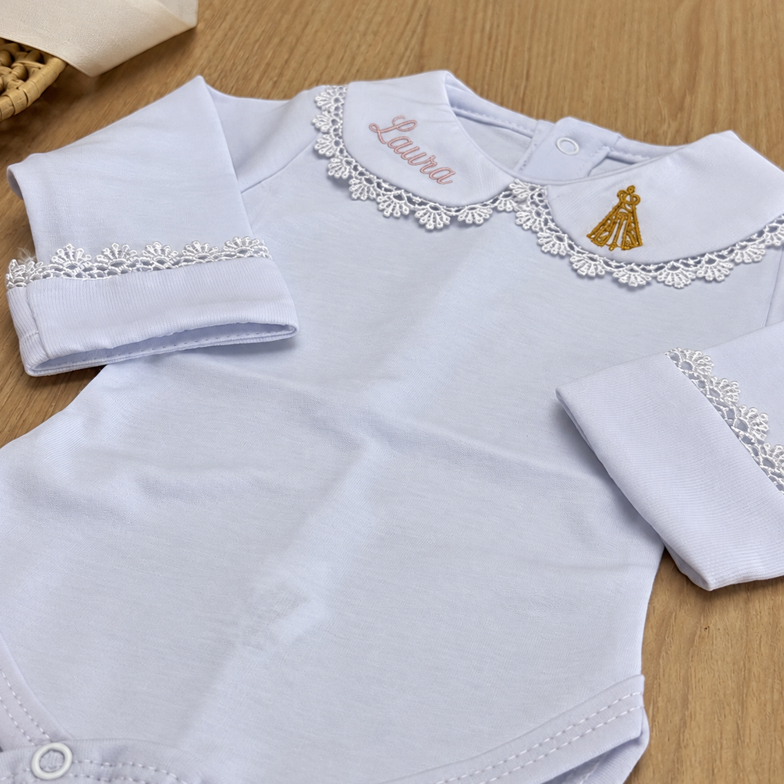 Body Bebê Nossa Senhora Dourada Personalizado