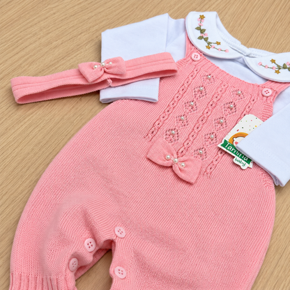 Macacão Bebê Tricot Maria Carolina