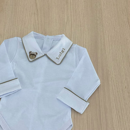 Body Bebê Urso Aviador Personalizado