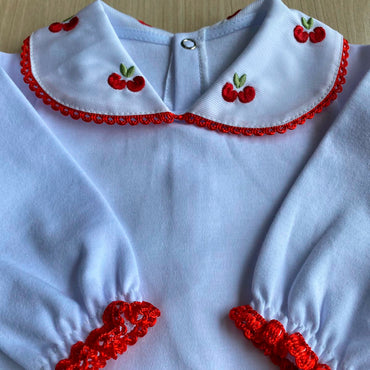 Body Bebê Suedine Cerejinha