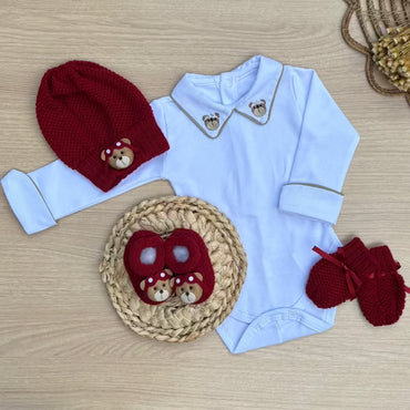 Body Bebê Urso Aviador
