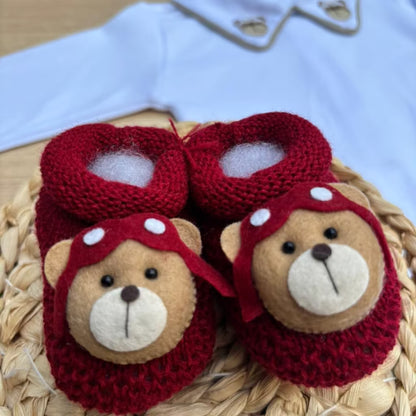 Body Bebê Urso Aviador