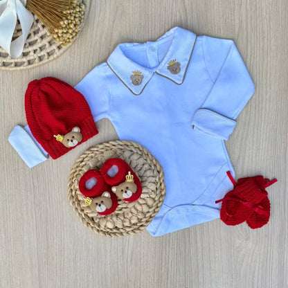 Body Bebê Urso Príncipe