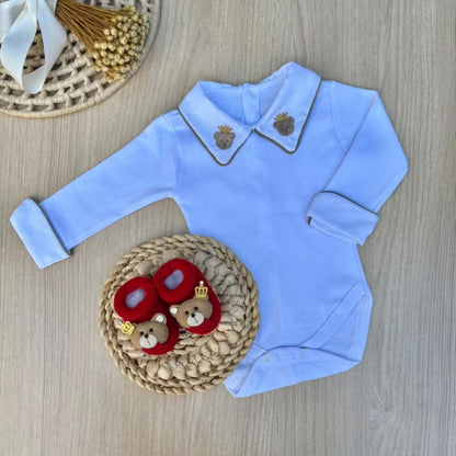 Body Bebê Urso Príncipe