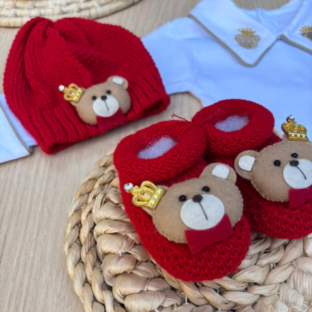Body Bebê Urso Príncipe