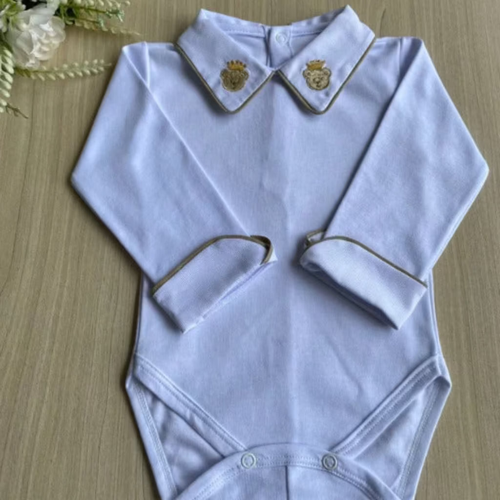 Body Bebê Urso Príncipe