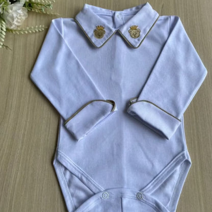 Body Bebê Urso Príncipe