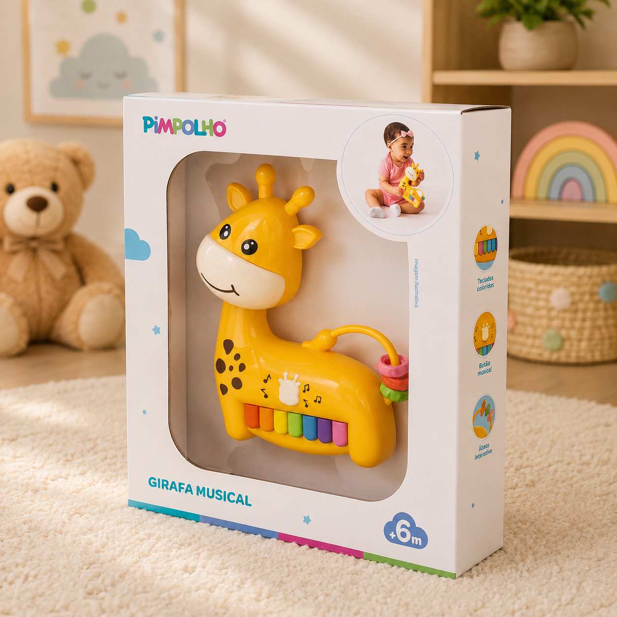 Brinquedo Girafa Musical