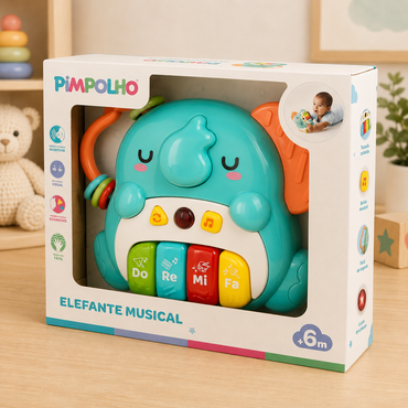 Brinquedo Piano Musical Elefante